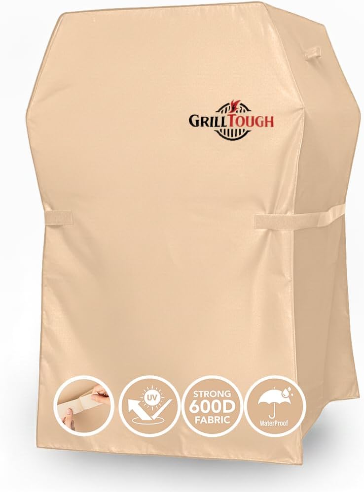 GrillTough Heavy Duty BBQ Grill Cover for Outdoor Grill, 30 Inch Tan