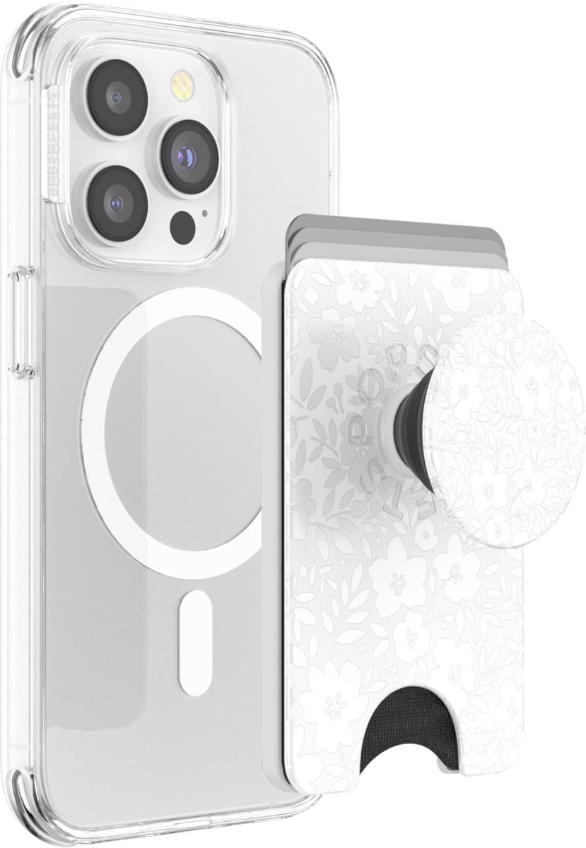 PopSockets Phone Wallet for MagSafe with Grip- Blanc Fresh
