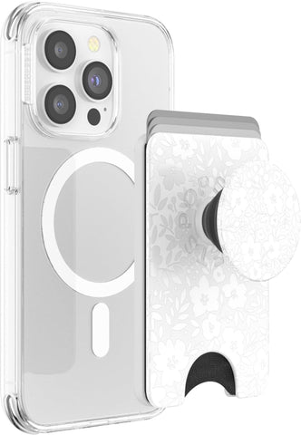 PopSockets Phone Wallet for MagSafe with Grip- Blanc Fresh