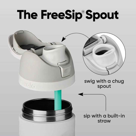 Owala FreeSip Stainless Steel Water Bottle 24 oz Terracotta Sunset