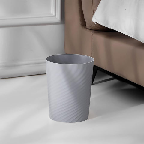 UUJOLY Plastic Small Bathroom Trash Can Wastebasket Garbage Can, Grey