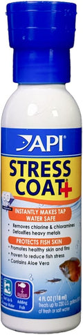 API STRESS COAT Aquarium Water Conditioner 4-Ounce Bottle (85B)