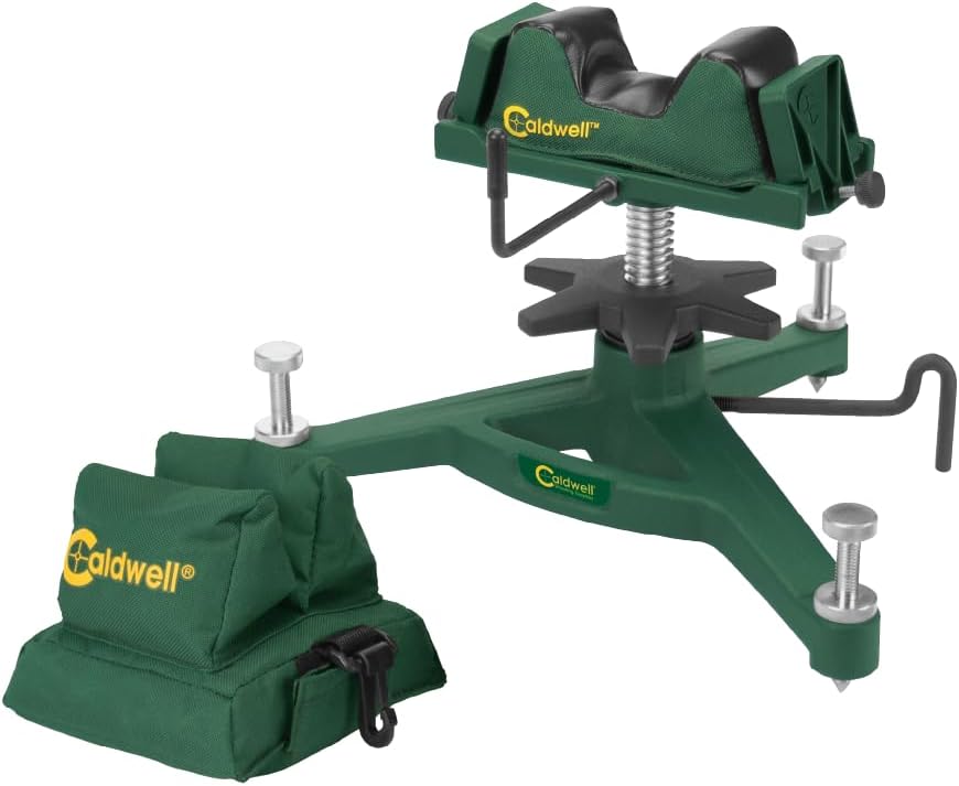 Caldwell Rock DLX Benchtop Shooting Rest, Front Bag, 3-Point Frame