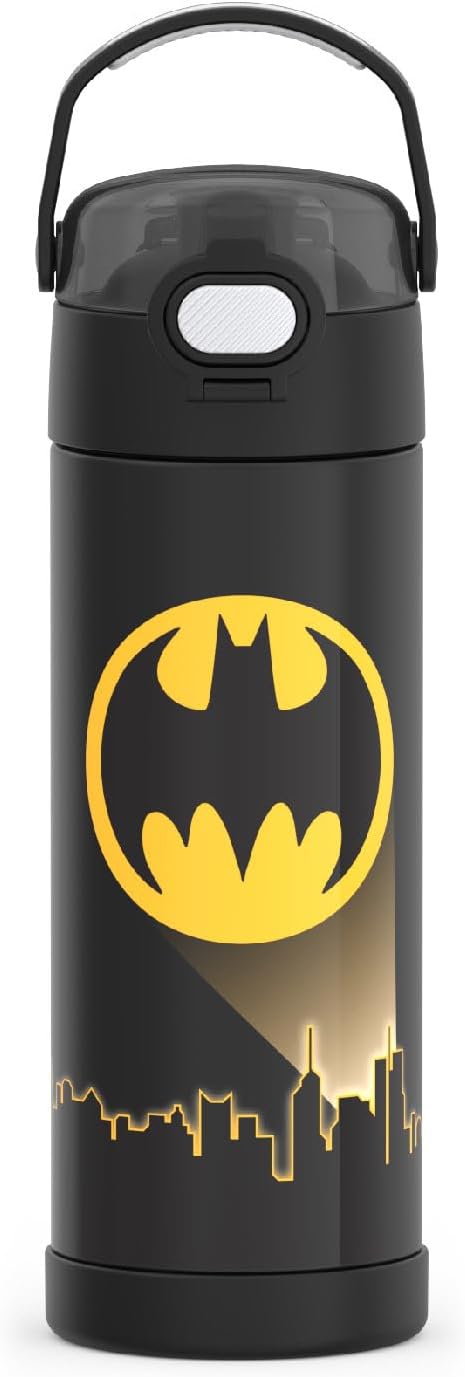 THERMOS FUNTAINER Water Bottle with Spout, 16oz, Batman