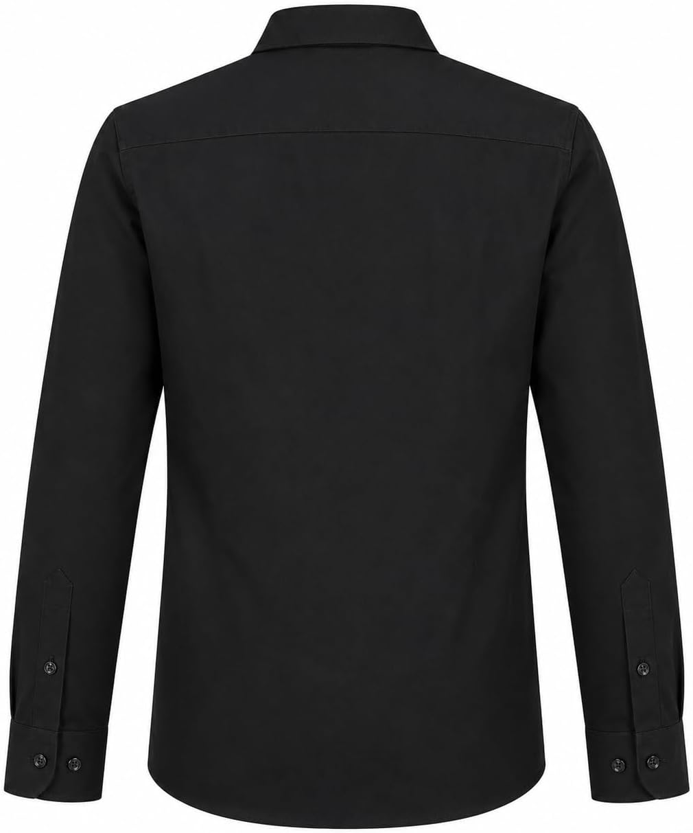 Boys Long Sleeve Dress Shirt, Poly-Cotton Button Down Formal Shirt, Baby to Teen Sizes