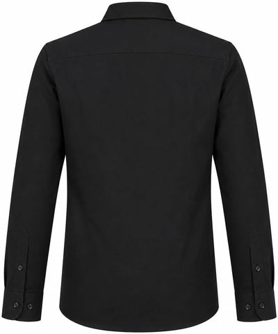 Boys Long Sleeve Dress Shirt, Poly-Cotton Button Down Formal Shirt, Baby to Teen Sizes