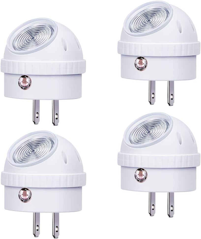 Emotionlite Plug-in LED Night Light Dusk to Dawn Sensor Neutral White 6 Pack