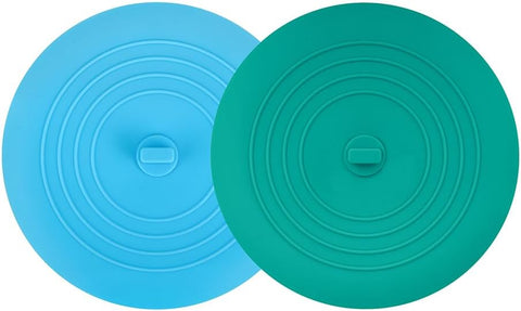Tub Stopper 2PCS,Bathtub Drain Stopper,6 inches Bathtub Tub Drain Cover Stopper,Silicone Drain Plug,Kitchen Bathroom Hair Water Shower Stopper,Large Bathroom Laundry Accessories (Blue/Green)