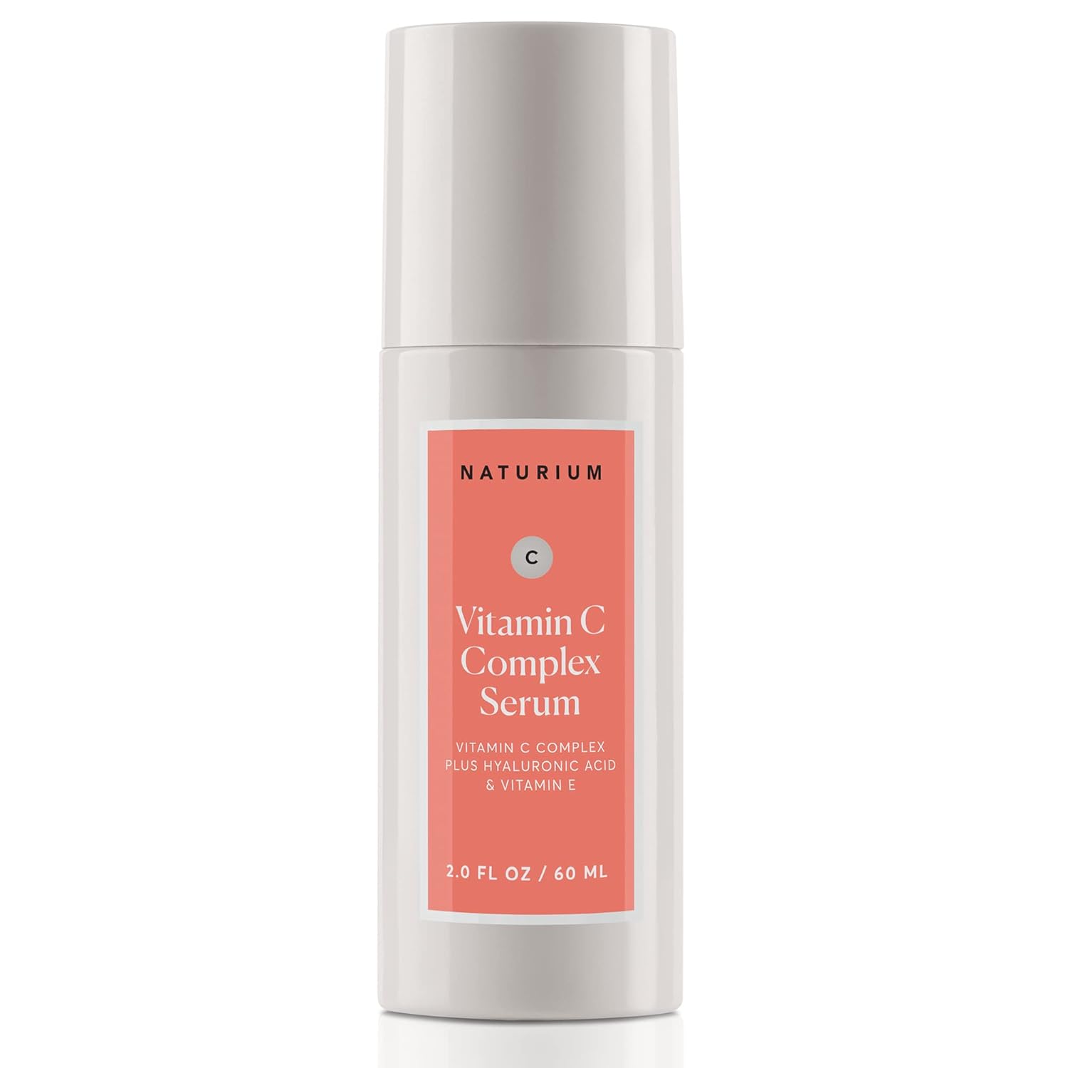 Naturium Vitamin C Complex Serum, Hyaluronic Acid & Vitamin E, 2 fl oz | Facial Treatment for Fine Lines & Wrinkles, Anti-Aging Formula for Hydration, Sensitive Skin, Travel Size, Face Serm
