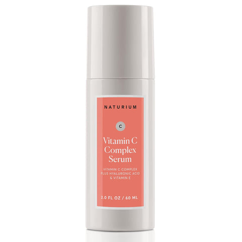 Naturium Vitamin C Complex Serum, Hyaluronic Acid & Vitamin E, 2 fl oz | Facial Treatment for Fine Lines & Wrinkles, Anti-Aging Formula for Hydration, Sensitive Skin, Travel Size, Face Serm