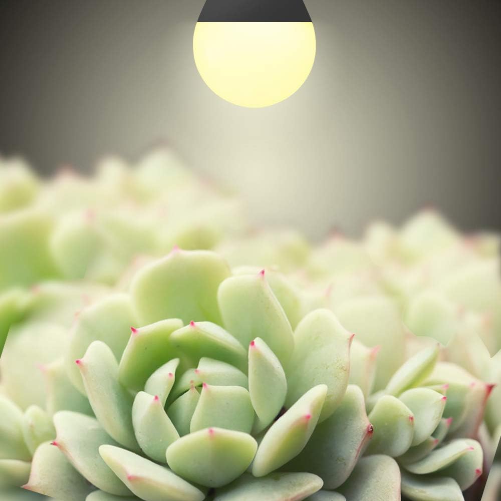 4 Pack LED Grow Light Bulbs，Full Spectrum Plant Light Bulb, 9W Replace 100W