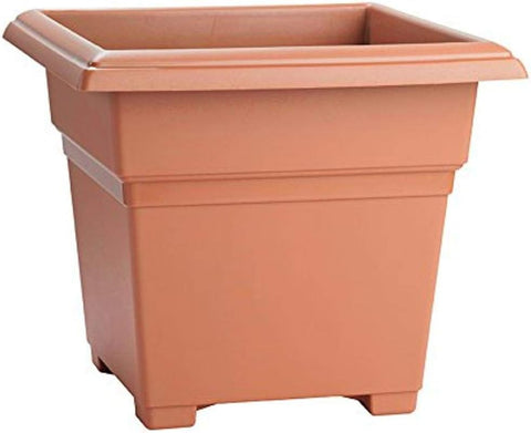 Root & Vessel Countryside Square Planter, Terra Cotta, 18-Inch