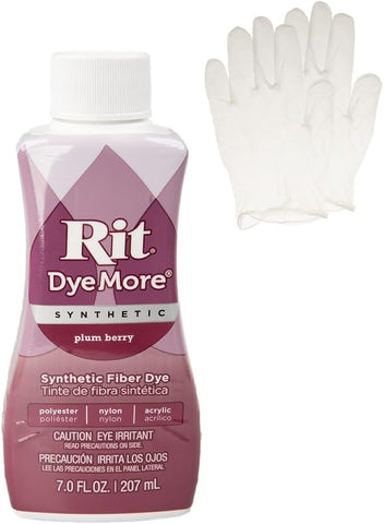 Rit DyeMore 7 Oz. Synthetic Liquid Fiber Dye Single Pack with Plastic Gloves for Clothing, Décor, and Crafts – Graphite