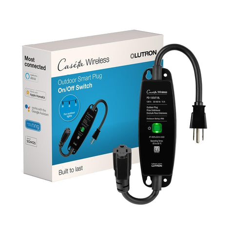 Lutron Caseta Smart Outdoor Plug for Lights and Motors (Smart Hub Required)