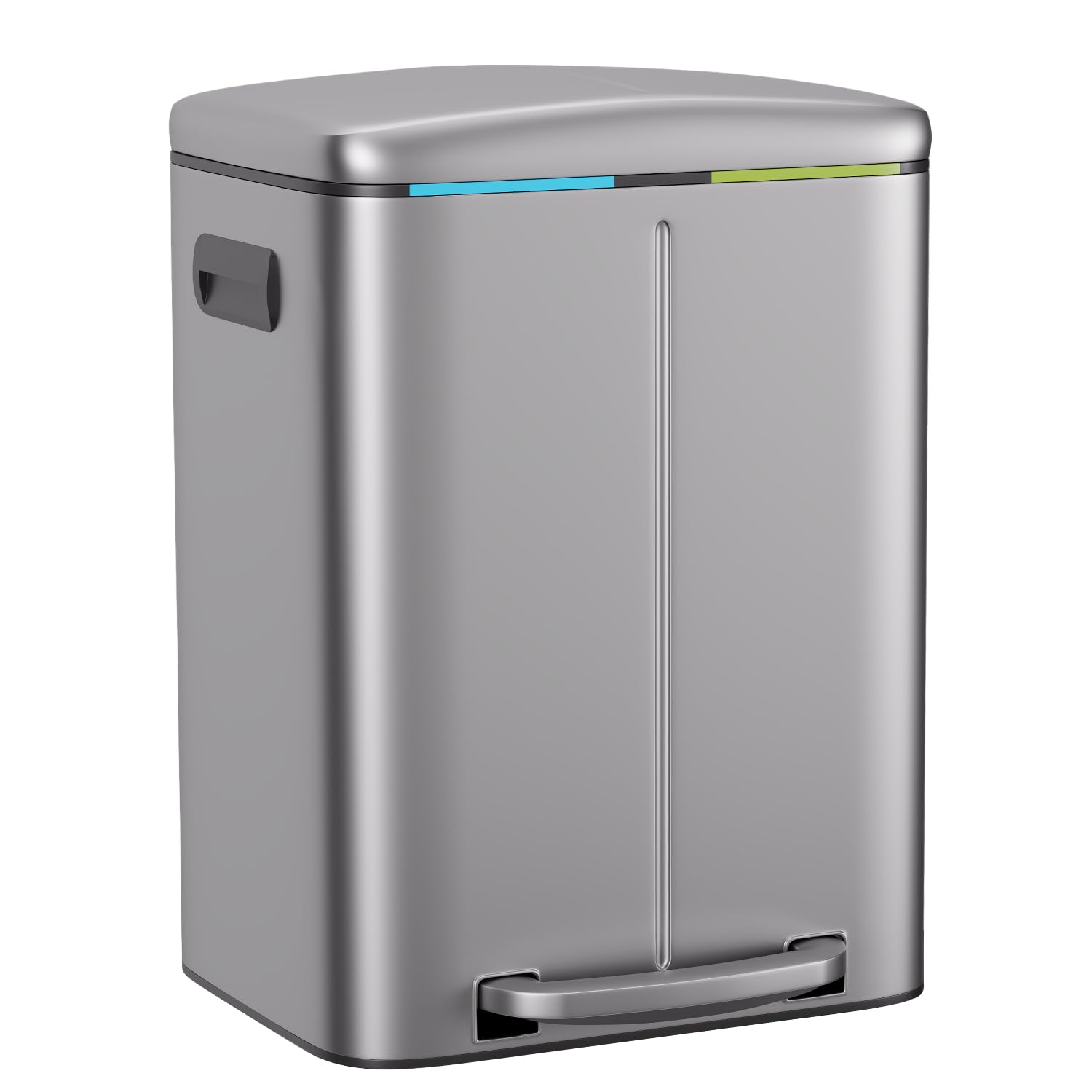 PayLessHere | 10G Trash Can with Lid | Steel | Dual Inner Removable Buckets