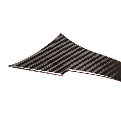 Car Center Console Dashboard Panel Trim Sticker Fit for Toyota Hilux 2015-2021 Real Soft Carbon Fiber Decoration Auto Interior Accessories 2PCS (Black Carbon Fiber)