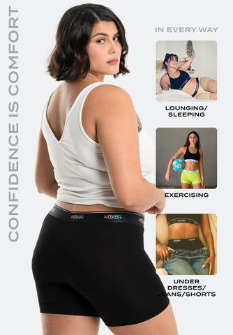 Woxer Boxer Shorts for Women - 5" Baller Boy Shorts Underwear, Soft Modal, Chafe Free - Breathable & Moisture-Wicking