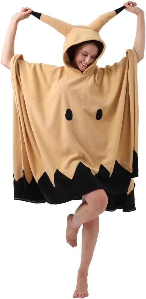 Unisex Adult Hoodied Cloak Pajamas Animal One-Piece Halloween Costume Cosplay Sleepwear
