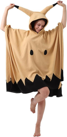 Unisex Adult Hoodied Cloak Pajamas Animal One-Piece Halloween Costume Cosplay Sleepwear