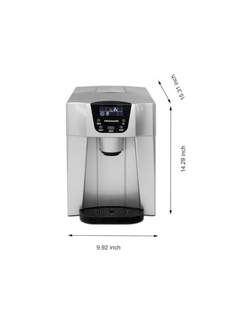 Frigidaire EFIC227 Countertop Compact Ice Maker and Water Dispenser, Black… (-, Silver, 1)