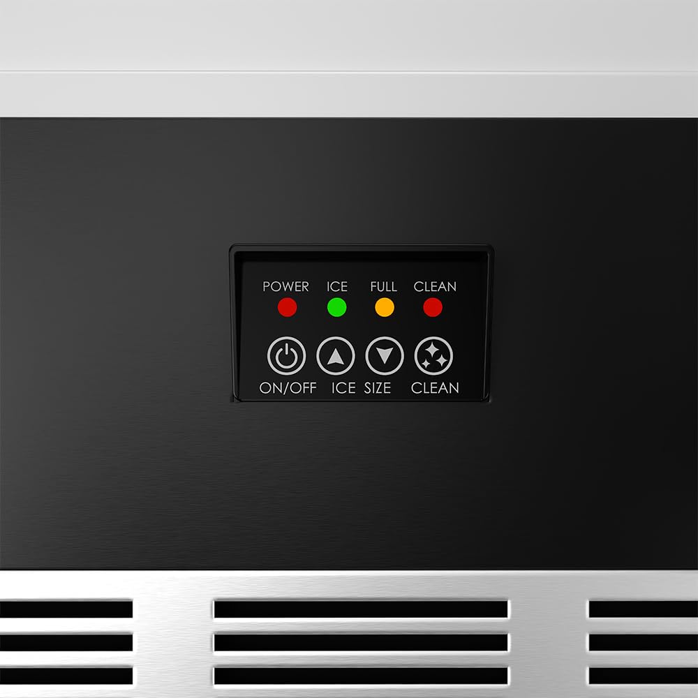 15 Inch Undercounter Built-in/Freestanding Ice Maker in Stainless Steel/Blue | Gordon Ramsay Series