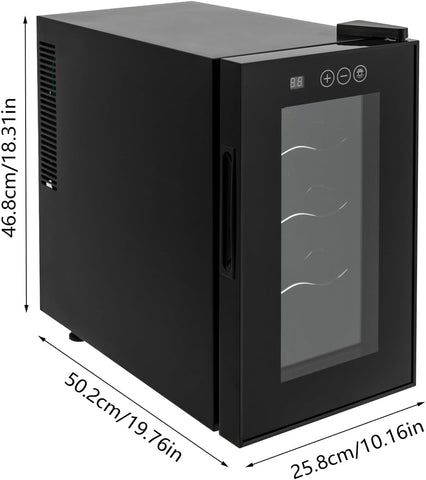 8 Bottle Wine Fridge, Small Wine Fridge Freestanding with Digital Temperature Control, Countertop Wine Cooler Refrigerator for Red, White and Sparkling Wine Storage
