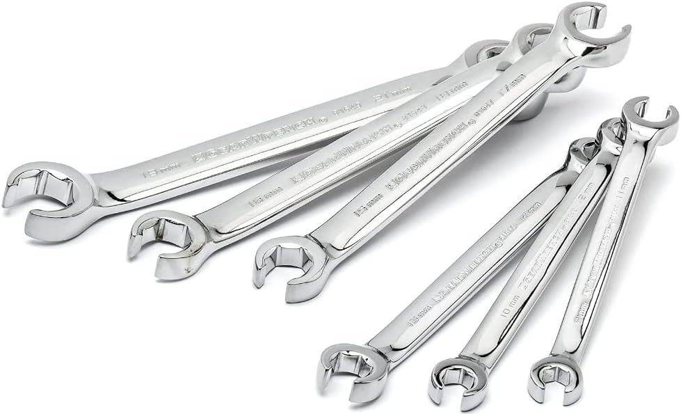 GEARWRENCH 6 Pc. Flare Nut Wrench Set, Metric - 81906