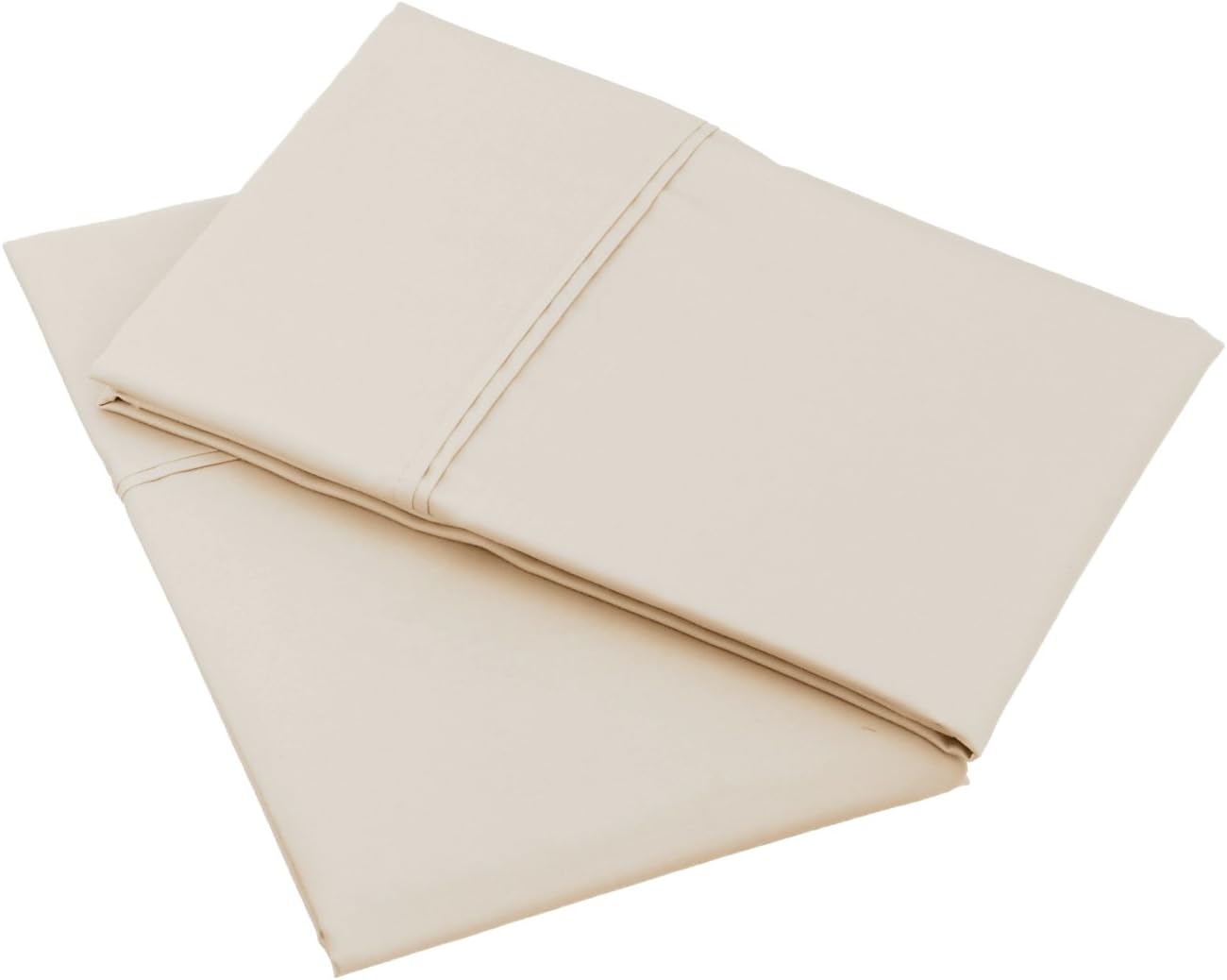 Amazon Basics 400 Thread Count Cotton Pillow Case, King, Set of 2, Beige, 40" L x 20" W, Pillows Not Included (Pack of 2)