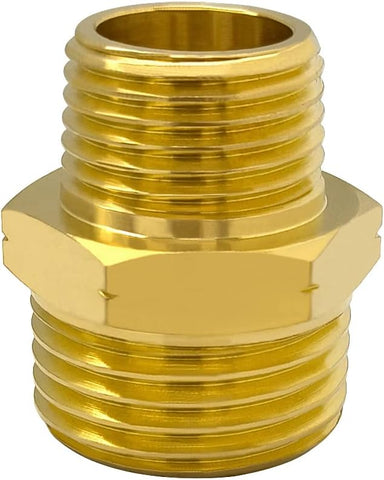 Hooshing 2PCS Garden Hose Adapter 1/2" NPT Male to 3/4" GHT Male Connector
