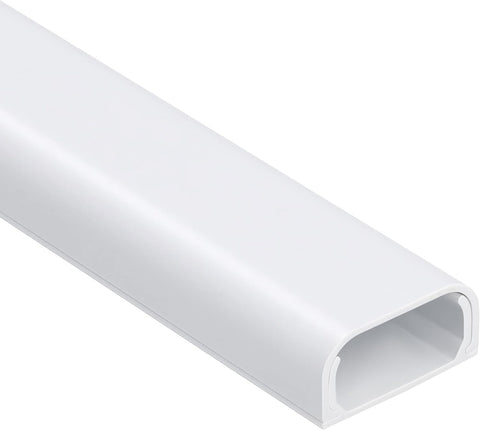 ZhiYo 73" Cord Covers for Wires on Wall, White Cord Hider, 0.95" W x 0.47"
