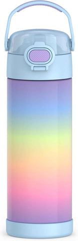 THERMOS FUNTAINER Water Bottle with Spout, 16oz, Rainbow Cloud