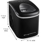 FRIGIDAIRE EFIC128AMZBLK Compact Countertop Ice Maker, 26 lb per Day, Black