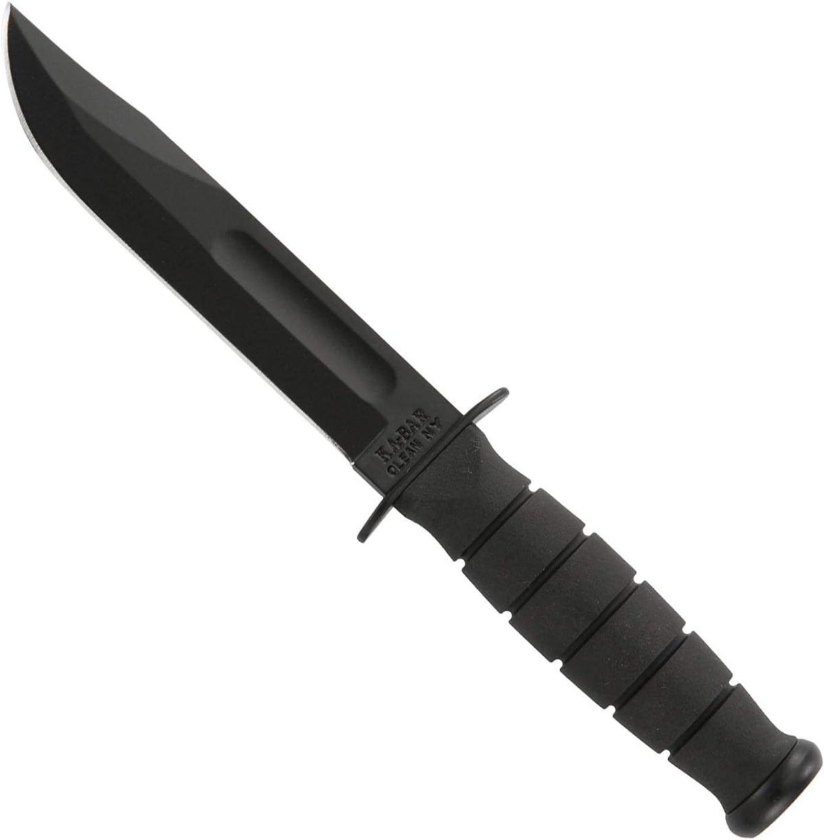 KA-BAR 1258 Short USA Clip Point Knife-Hard Sheath