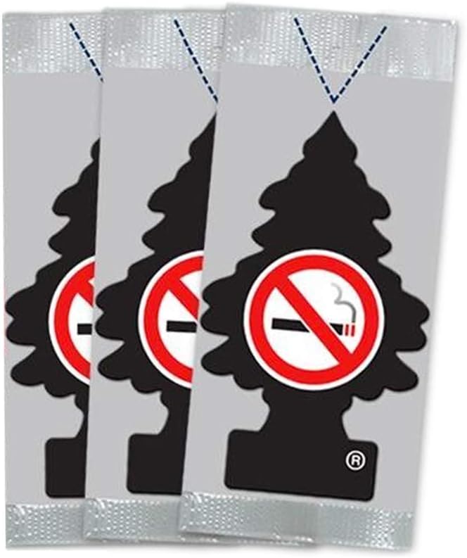 LITTLE TREES Car Air Freshener | Hanging Paper Tree for Home or Car | Black Ice | 10 Pack