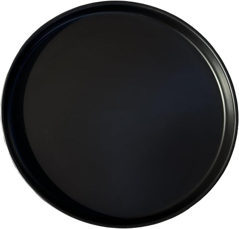 Yukfona Ceramic Plant Saucer Tray 2 Pcs 8 Inch Black, 8.5" OD x8.15 ID x1 Deep| Fits Flower pots Bottom≤ 8.15", Heavy Duty Glazed Round Planter Drip with Catch Basin for Indoor Outdoor Plants