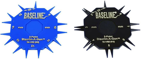 Baseline 2-Point Discrim-A-Gon 2 Disc Set for Sensory Evaluation, Physical Therapy, Rehabilitation, Recovery Professional Evaluation with Plastic Tips