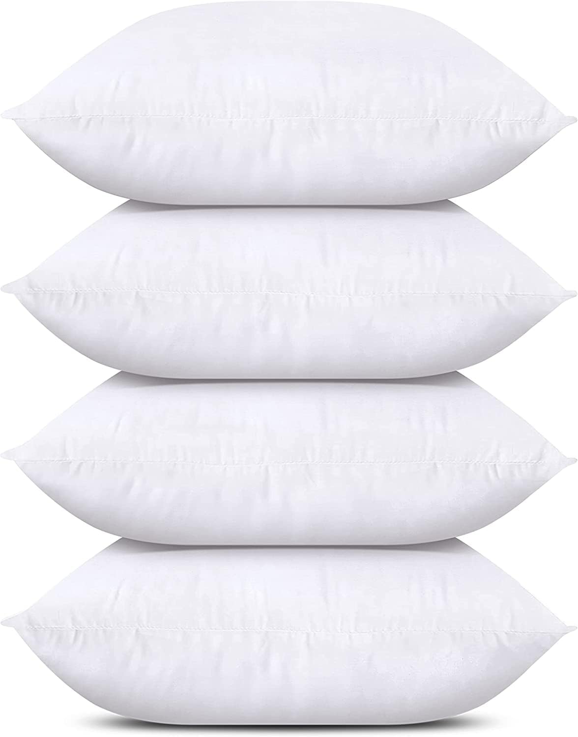 Utopia Bedding Throw Pillows (Set of 4, White), 16 x 16 Inches Pillows for Sofa, Bed and Couch Decorative Stuffer Pillows