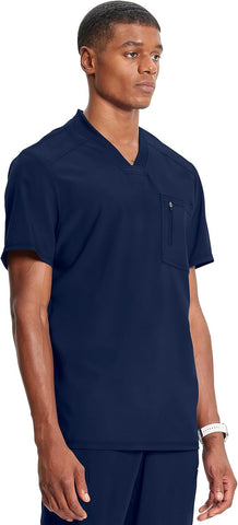 Cherokee Infinity Mens Scrubs Top V-Neck Modern Fit 2 Pocket 360° Stretch