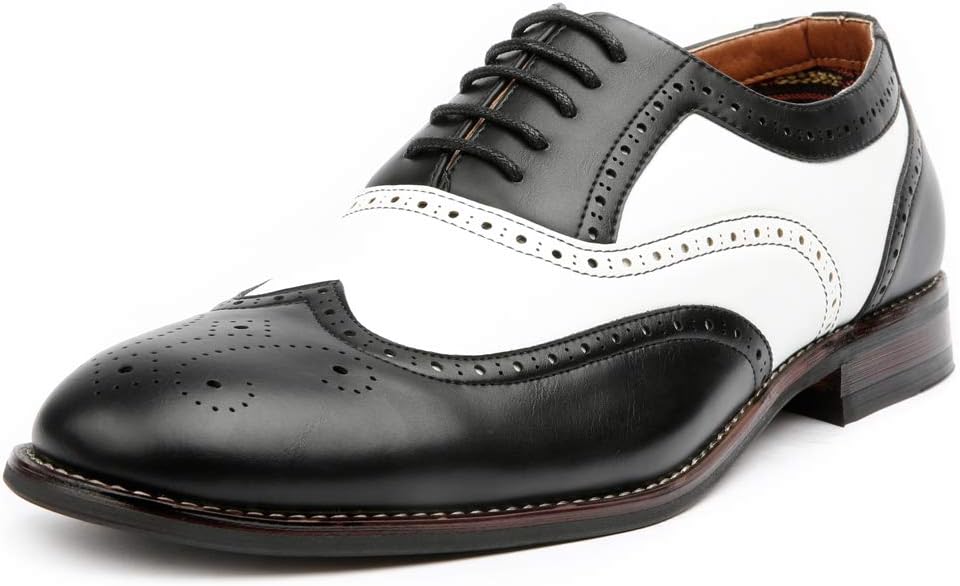 Ferro Aldo Men's Wingtip Oxford Dress Shoes | Classic Brogue & Two-Tone Spectator Styles | Formal Wedding Business Party Shoe
