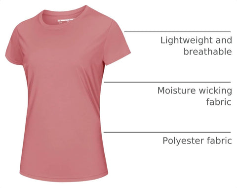MAGCOMSEN Women's Workout Tops Short Sleeve Shirts UPF 50+ Quick Dry Athletic Sun Protection Rash Guard for Women