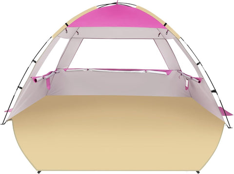 Venustas Beach Tent Sun Shelter for 3/4/6/8 Person, UPF 50+ UV Protection Beach Canopy, Lightweight and Easy Setup Cabana, Portable Shade Tent
