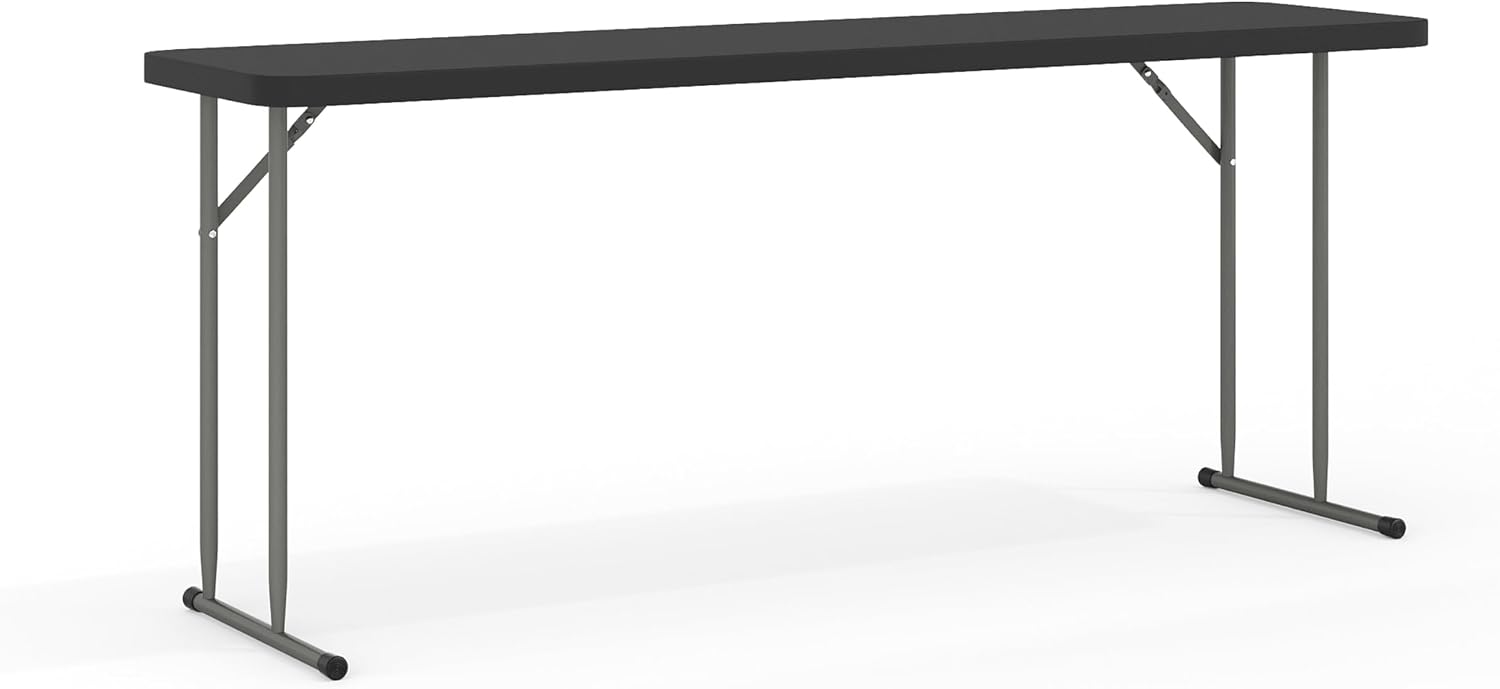 Flash Furniture 6 ft Plastic Folding Training Table, Black