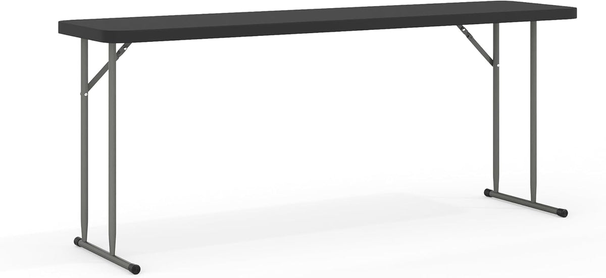 Flash Furniture 6 ft Plastic Folding Training Table, Black