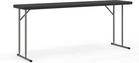 Flash Furniture 6 ft Plastic Folding Training Table, Black