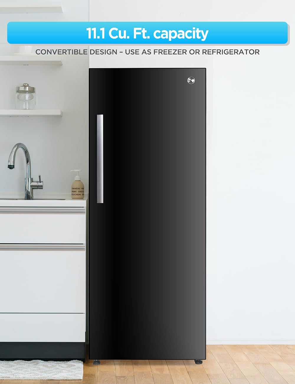 Commercial Cool 11.1 Cu. Ft. Convertible Freezer Refrigerator, CCUC1110GB