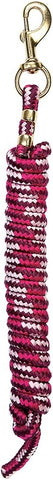 Weaver Leather Poly Lead Rope Solid Brass Snap Burgundy/Pink/Raspberry, 5/8 x 10'
