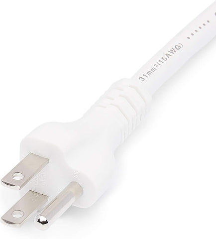 Amazon Basics Indoor Extension Cord, 3 Prong Outlet Extender Power Cord, 13 Amps, 125V, 15 Foot, White, 2-Pack