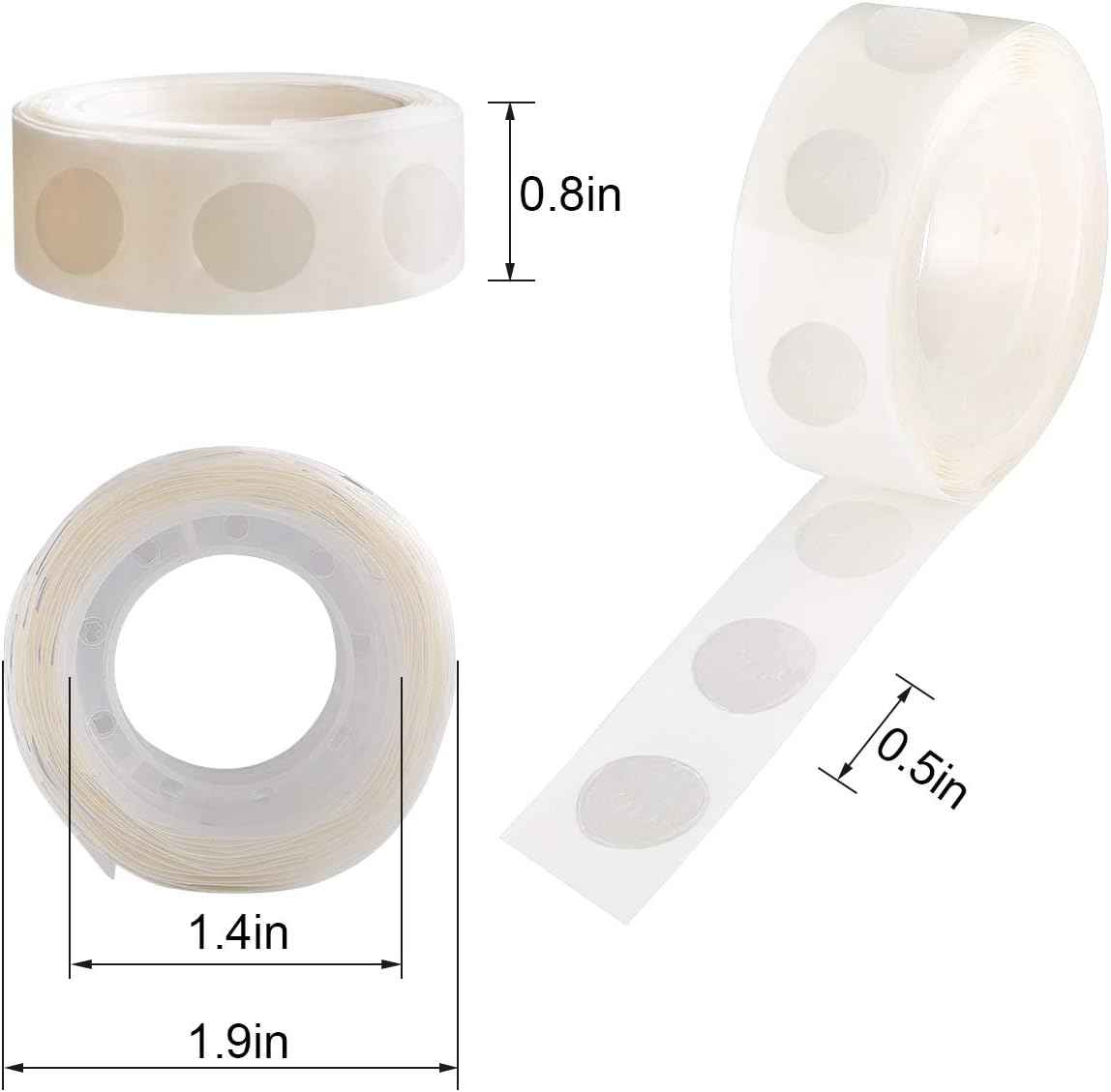 gegemaoyi 3000pcs Glue Point Clear Balloon Glue Removable Adhesive Dots Double Sided Dots of Glue Tape for Balloons Craft Glue Points Dots Sticky Dots or Wedding Decoration