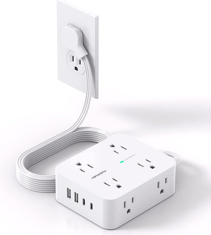 Surge Protector Power Strip, HANYCONY Extension Cord with Multiple Outlets