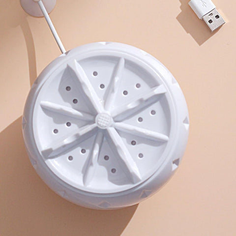 Mini Portable Washing Machine Automatic Turbo Washer with Usb Power Supply and Bottom Suction Cup Compact Countertop Washer for Underwear Socks Home Rv Travel Apartment